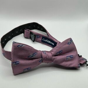 Croft & Barrow Pink Patterned Bow Tie